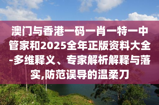 澳門(mén)與香港一碼一肖一特一中管家和2025全年正版資料大全-多維釋義、專家解析解釋與落實(shí),防范誤導(dǎo)的溫柔刀